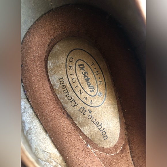 Dr SCHOLL'S Women Brown Leather Pump Wedge Heel Peep Toe Shoe - Picture 8 of 9